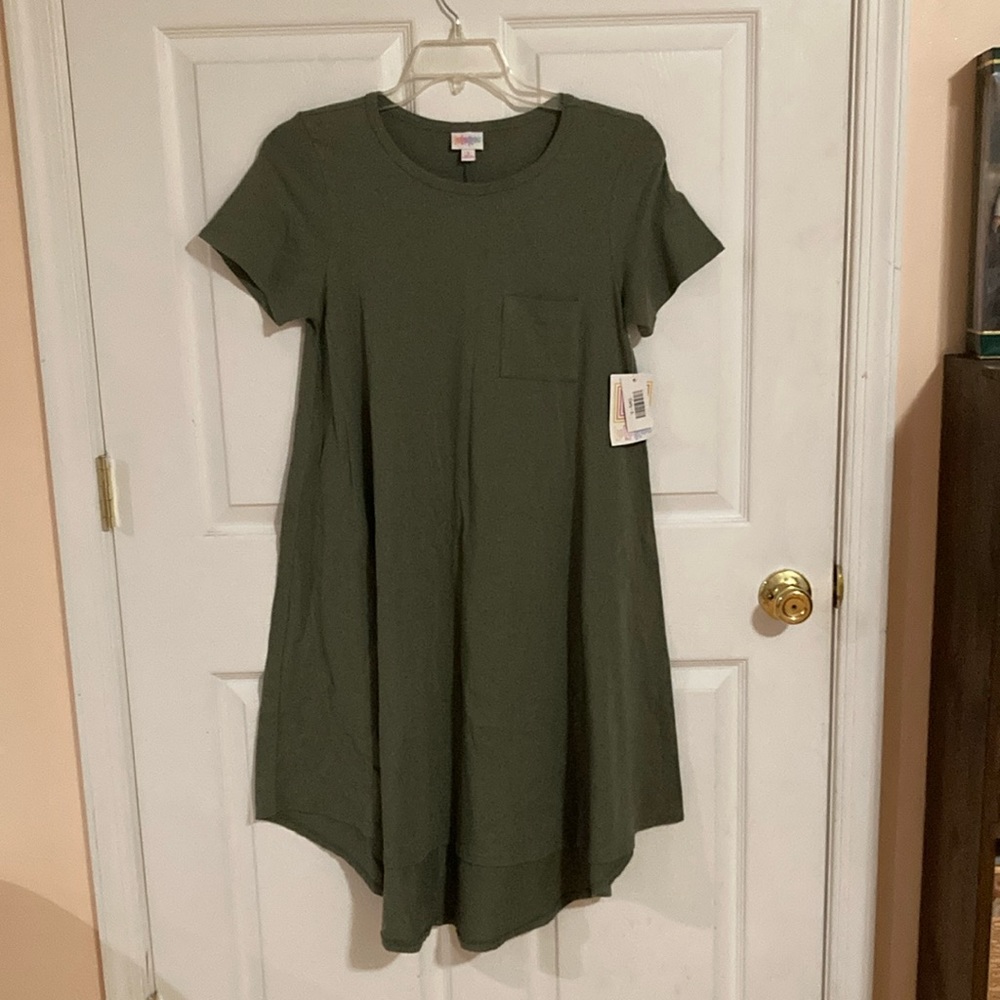 Army Green LulaRoe Carly Dress